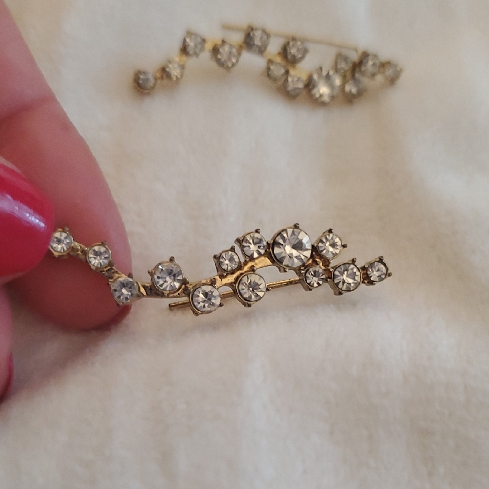 BaubleBar Gold and Silver Crystal Earrings